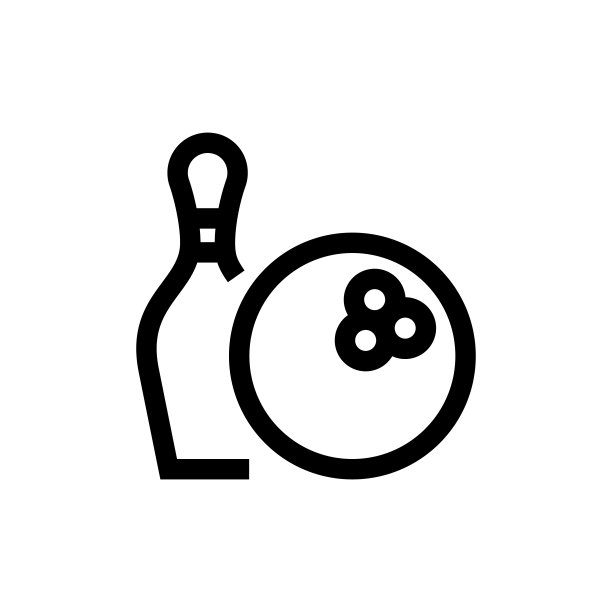 保龄球线图标，设计，像素完美，可编辑笔画。标志、标志、符号。娱乐,爱好。图片下载