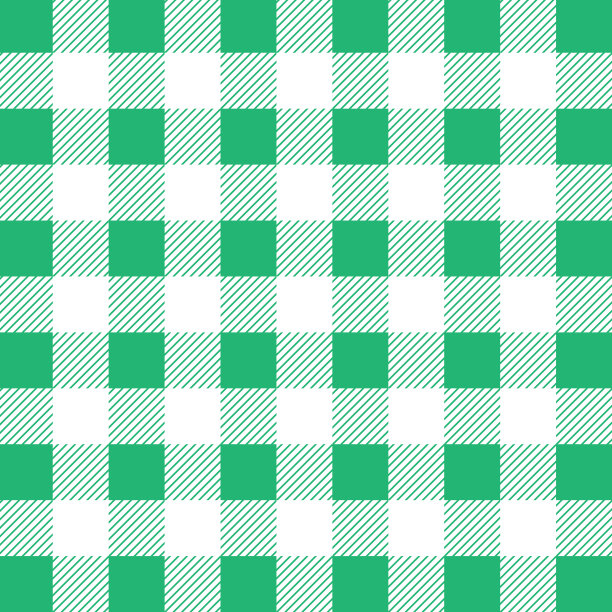 暑假面料面料纺织品格子绿颜色抽象背景图案无缝矢量插图图片下载