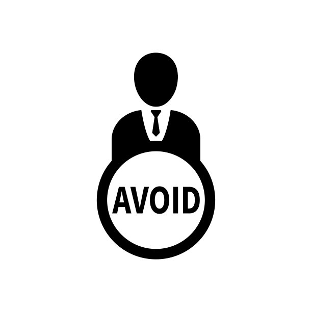 商务人士与文字避免扁平图标图片下载