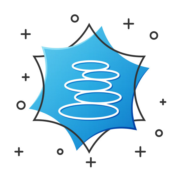 白色背景上的白色线条热石堆图标图片下载