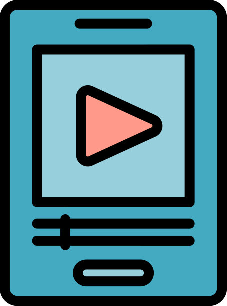 播放手机视频图标平图片下载