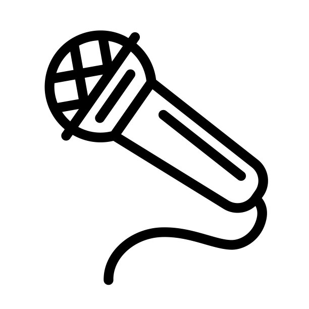 麦克风线图标，音乐节概念，白色背景上的迈克标志，复古麦克风图标在轮廓风格的移动概念网页设计。矢量图形。图片下载