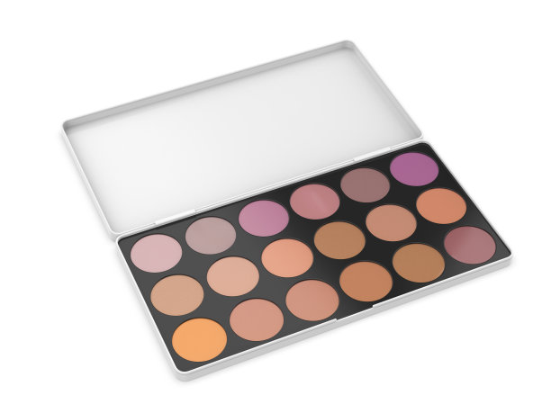 空白化妆品颜色专业基础遮瑕膏轮廓调色板品牌和模拟图片下载