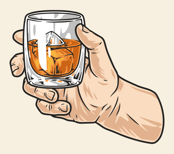 白兰地冰详细贴纸色彩缤纷图片下载