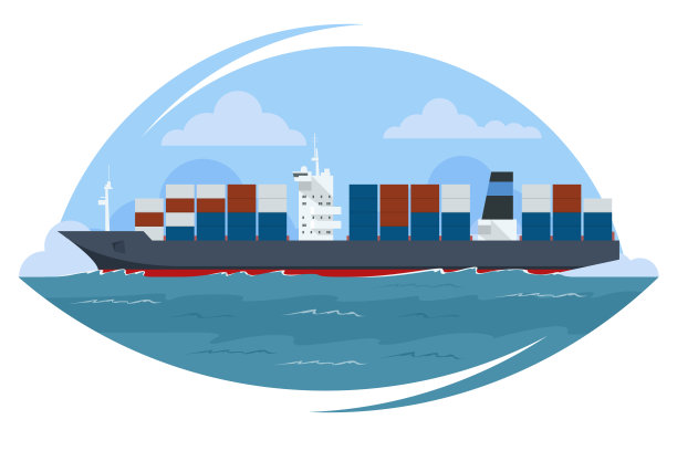 海运概念。配送和物流。货物物流集装箱进出口货运船图片下载