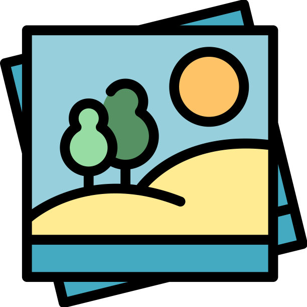 生态旅游图像图标平坦图片下载