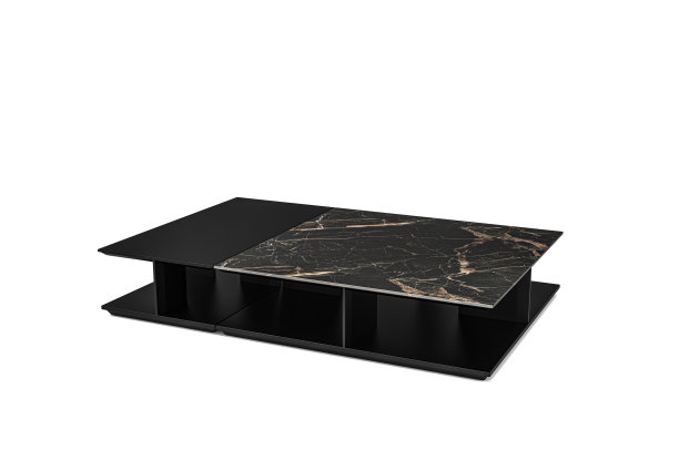 白色背景上的大理石咖啡桌。家具收藏图片下载