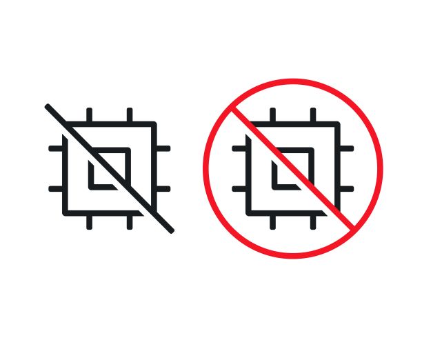 无芯片处理器图标。矢量图图片下载