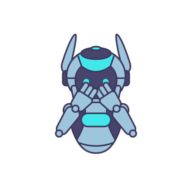 机器人吉祥物人物姿态矢量插图。机器人卡通人物插画图片下载