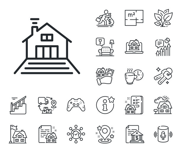 露台线图标房屋建筑标志地板图片下载