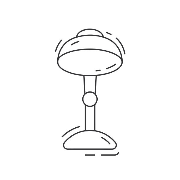 台灯线图标。阅读灯细线图标。图片下载