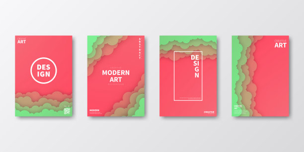 宣传册模板排版，红色封面设计，商业年报，宣传单，杂志图片下载