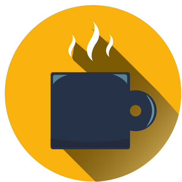 咖啡杯圆形图标图片下载