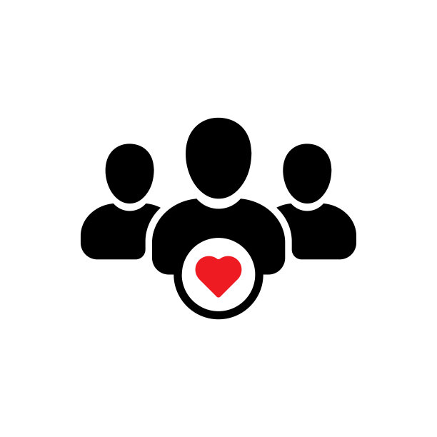 用户组图标。管理业务团队负责人签名。社交媒体，团队合作理念。客户的图标。爱的象征。卫生保健管理。心脏组图标。婚礼。快乐的商业团队图标图片下载