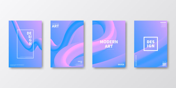 宣传册模板排版，蓝色封面设计，商业年报，传单，杂志图片下载