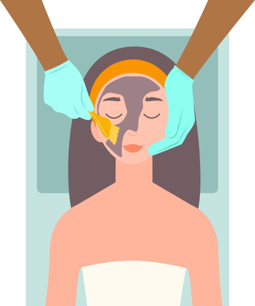 拿着精华液瓶做皮肤护理的女人图片下载