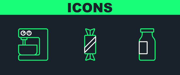 设置线瓶与牛奶电动搅拌机和图片下载