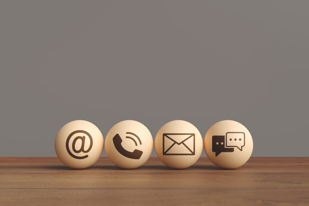 联系我们的服务热线。地址，电话号码，电子邮件和聊天图标上的圆圈棒。图片下载