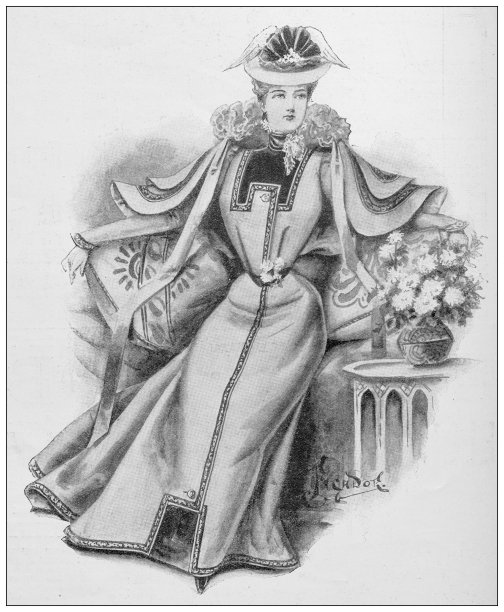 来自英国杂志的古董图片:时尚模特图片下载