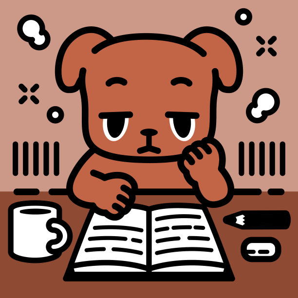 疲惫的拉布拉多犬趴在桌子上，手托着下巴看书图片下载