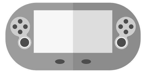 屏幕操纵杆图标。便携式游戏机手柄符号图片下载