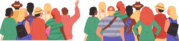 一群人从后面站平图片下载