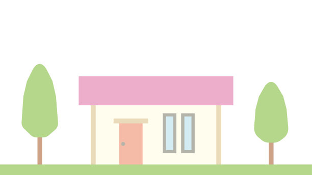 一个紧凑的单层房屋的插图图片下载