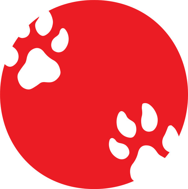 标志设计与狗的足迹标志图标图片下载