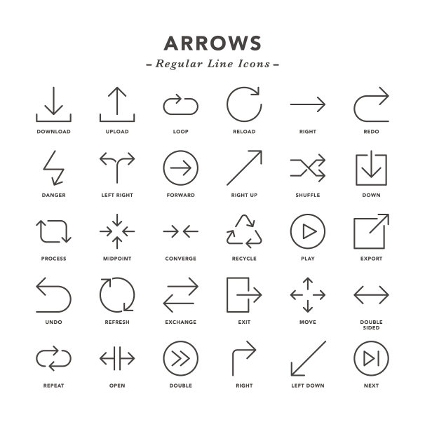 箭头-常规线图标图片下载