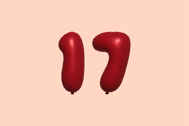 红色氦气球3D 17号图片下载