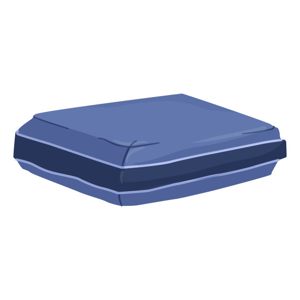 卧室枕头床颜色图标矢量插图图片下载