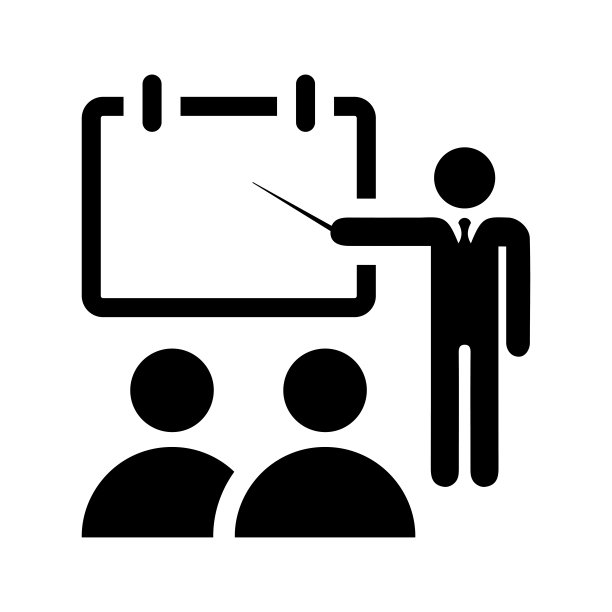 演示培训图标黑色矢量图形图片下载