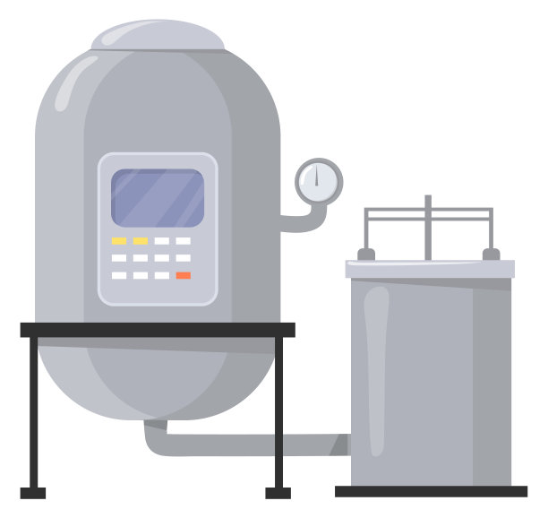 食品制造用金属容器。发酵卡通罐图片下载