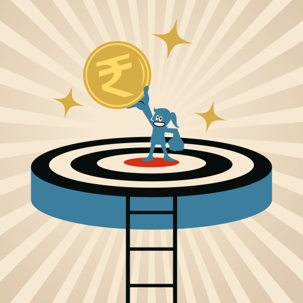 一个正在攀登成功阶梯并实现财务目标的女商人图片下载