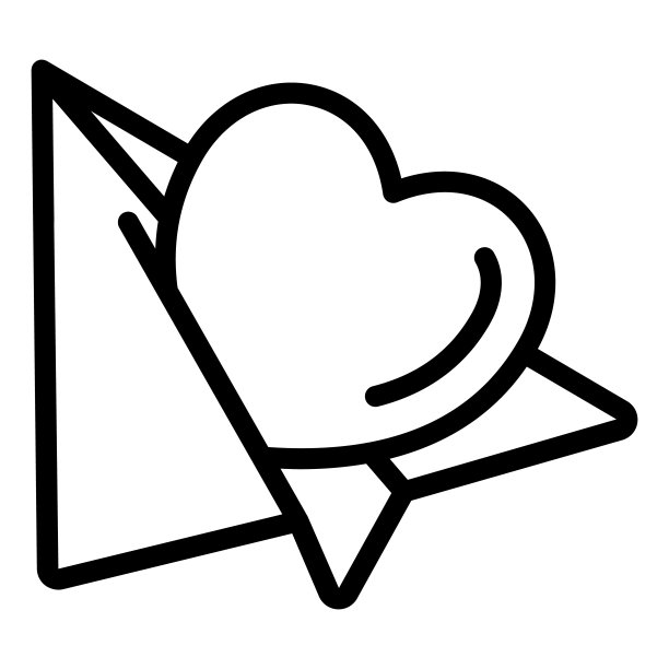 纸飞机与心，浪漫的爱情信息线图标，约会概念，情书矢量标志在白色背景上，轮廓风格图标移动概念网页设计。矢量图形。图片下载