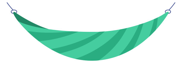 夏天的吊床。挂在绳子上的布。度假休闲图片下载