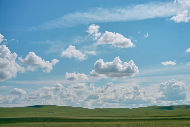 天空和草原背景照片文件图片下载