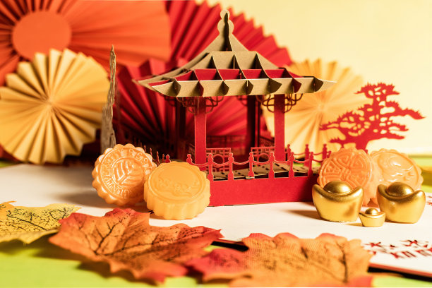 中国传统中秋节装饰风格图片下载