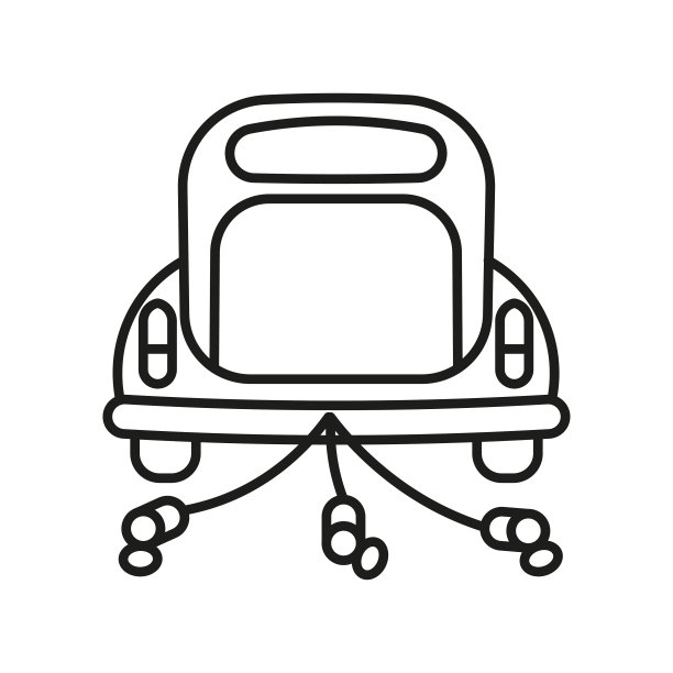 婚车与银行简单的图标图片下载