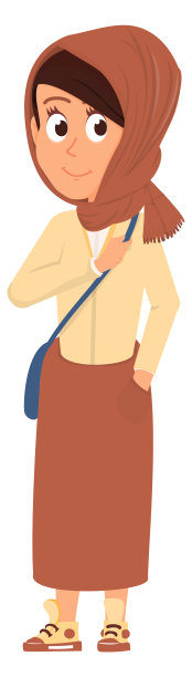 女穆斯林学生。戴头巾的伊斯兰年轻女子被隔离在白色图片下载