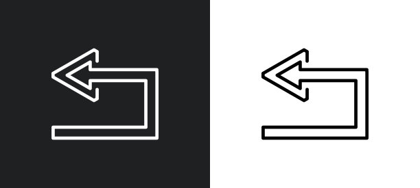 返回白色和黑色的轮廓图标。从web，移动应用程序和ui的箭头集合返回平面矢量图标。图片下载