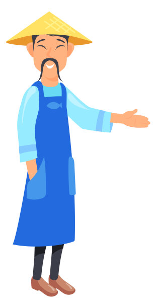 穿着中国传统服装的男子。复古亚洲人图片下载