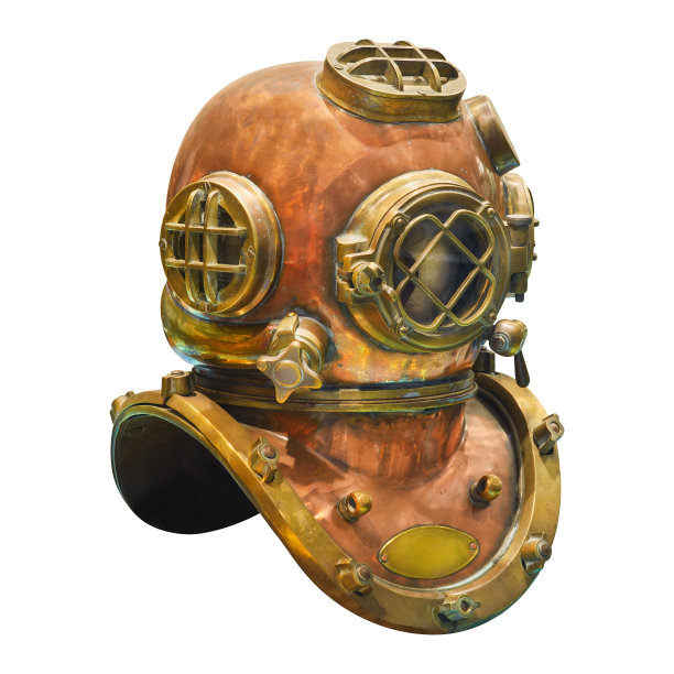 正宗的1941年美国海军潜水头盔图片下载