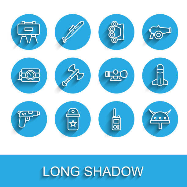 手枪或枪支V形臂章和地雷图片下载