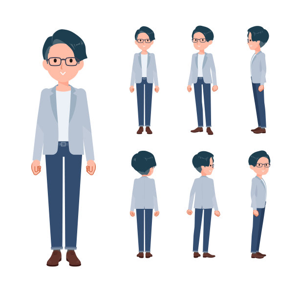 一组站着的程序员工程师图片下载