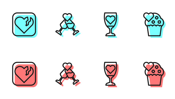 香槟杯、破碎的心图片下载