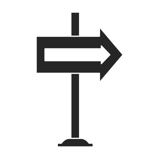 黑色路标图标图片下载