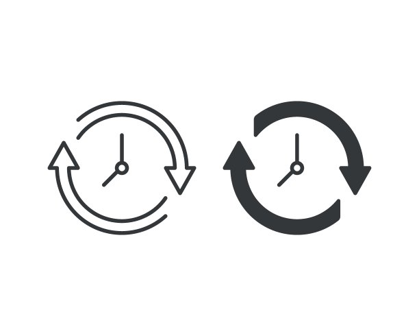 一个手表图标矢量插图。时钟在孤立背景下。时间符号概念。图片下载