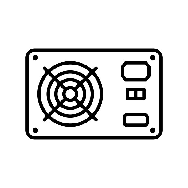 简洁现代的电源图标矢量设计模板图片下载