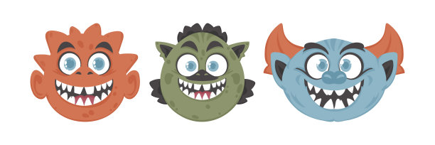 这是一本关于奇怪动物的有趣和可笑的照片的合集。卡通风格。图片下载